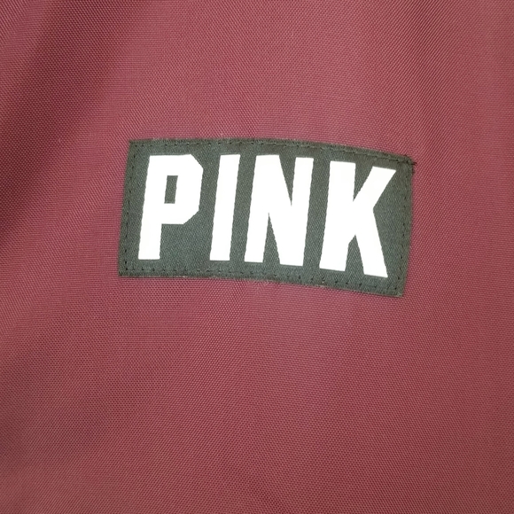 Victoria's Secret PINK Flight Jacket Bomber Jacket Vintage Zip up Nylon NWT - Picture 13 of 14